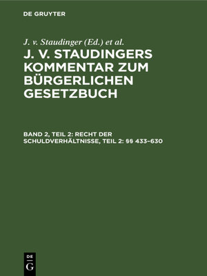 cover image of Recht der Schuldverhältnisse, Teil 2